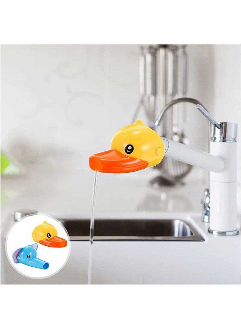 Y&D Elephant and Duck Shape Faucet Extender, 2 Pcs Water Spout Extender Cute Bathroom Sink Handle Baby Cover for Babies Toddlers Kids  - Image 3