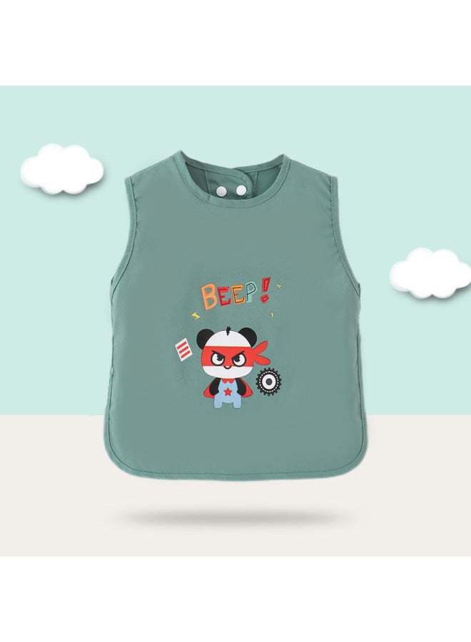 Summer Children's Smock Baby Eating Bib Waterproof Anti-dirty Men's And Women's Sleeveless Baby Eating Bib Kindergarten Reverse Dressing