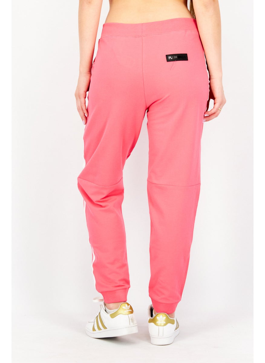 Plein Sport - Women Sportswear Fit Brand Logo Training Pants, Pink - Image 1
