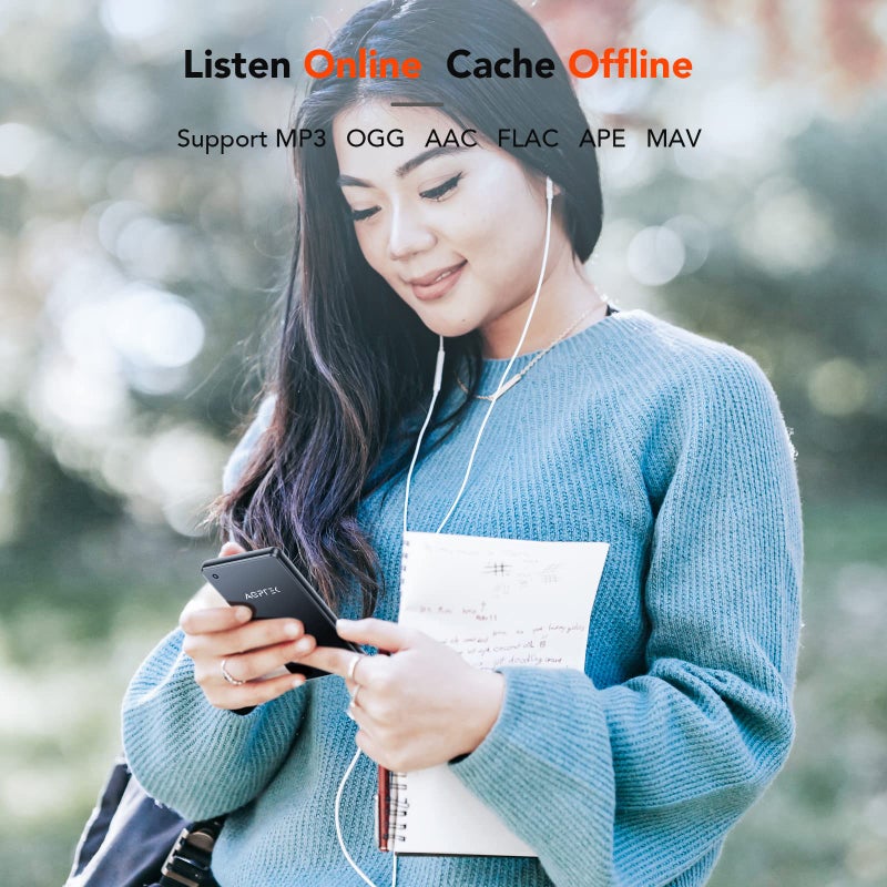 AGPTEK 80GB WiFi MP3 Player with Bluetooth and 5MP Camera, 4 inch Touch Screen MP4 Player Lossless Music Player, Support APPs, Spotify, Browser, Blue - Image 5