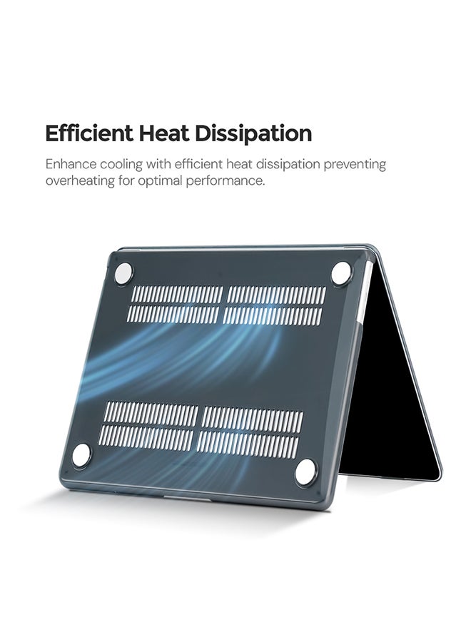 O Ozone Slim Crystal Case Compatible with MacBook Air 13 inch (A2681) M2 2022, (A3113) M3 2024 Hard Case with Keyboard Cover & Screen Protector, Black - Image 3