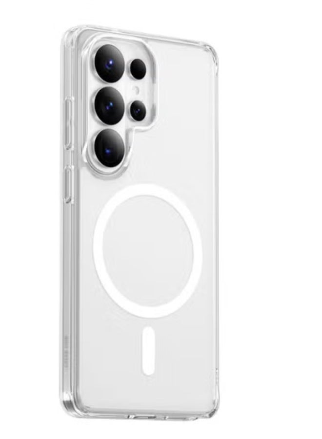 حافظة شفافة لجالكسي S26 الترا مع MagSafe، حماية للكاميرا، مقاومة للخدش، حماية من الصدمات، مقاومة للبصمات، طبقة مضادة للبكتيريا