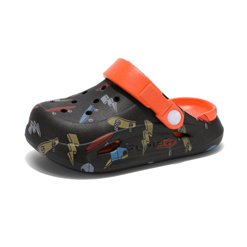 Cartoon Camouflage Baby Slippers Summer Non-Slip New Children'S Hole Shoes Indoor And Outdoor Wear Non-Slip Beach Sandals - Image 1