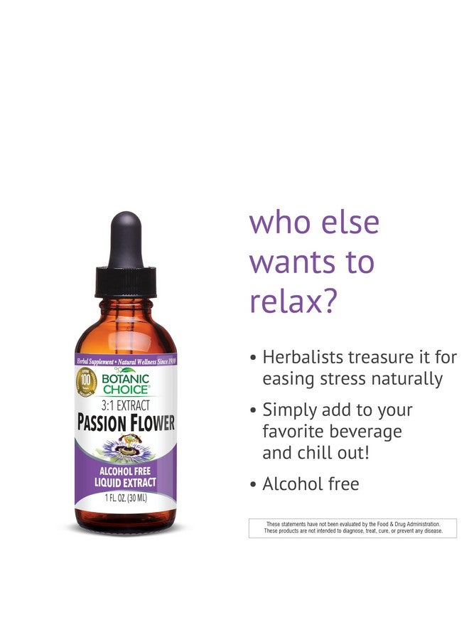 Botanic Choice مستخلص زهرة العاطفة السائل من بوتانيك تشويس - مكمل عشبي خالي من الكحول، دعم تقليدي للاسترخاء - 1 أونصة سائلة عبوة 2 - Image 3