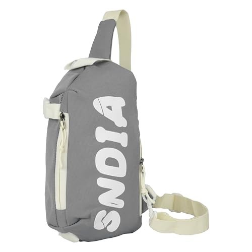 SNDIA Sling Bag for Men Stylish Crossbody Backpack for Men & Women, Messenger Bags, Casual Shoulder Bag, Chest Bag (Grey, 31x15x18cm) - Image 1
