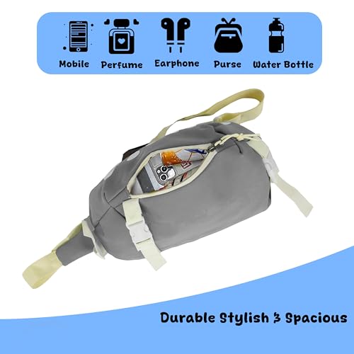 SNDIA Sling Bag for Men Stylish Crossbody Backpack for Men & Women, Messenger Bags, Casual Shoulder Bag, Chest Bag (Grey, 31x15x18cm) - Image 4