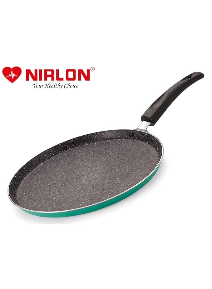 Nirlon Aluminium Non Stick Non Induction Cookware Set with Glass Lid & 3 Spoon - Green - Image 2