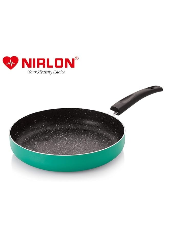 Nirlon Aluminium Non Stick Non Induction Cookware Set with Glass Lid & 3 Spoon - Green - Image 4