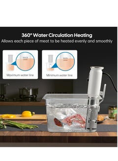 INKBIRD INKBIRD WiFi Sous Vide Machine ISV-101W 1000 Watts Sous Vide Cooker 3D Water Circulation Heating with App Preset Menus Cooking Booking Function Cooking...  - Image 2