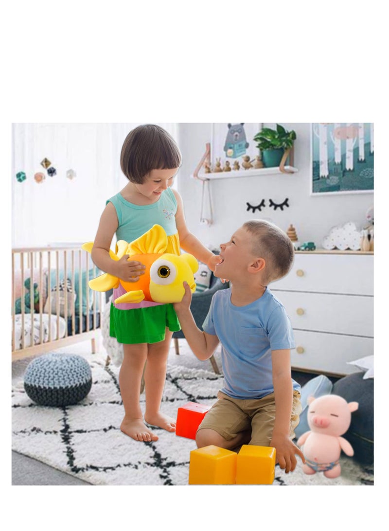 Zikra Cute Yellow Goldfish Plush Toy - Soft and Fluffy Stuffed Animal Pillow, Perfect Gift for Kids, Home Decor, Parties, Holidays, and Loved Ones - Vacuum Packaged for Easy Gifting. - Image 5