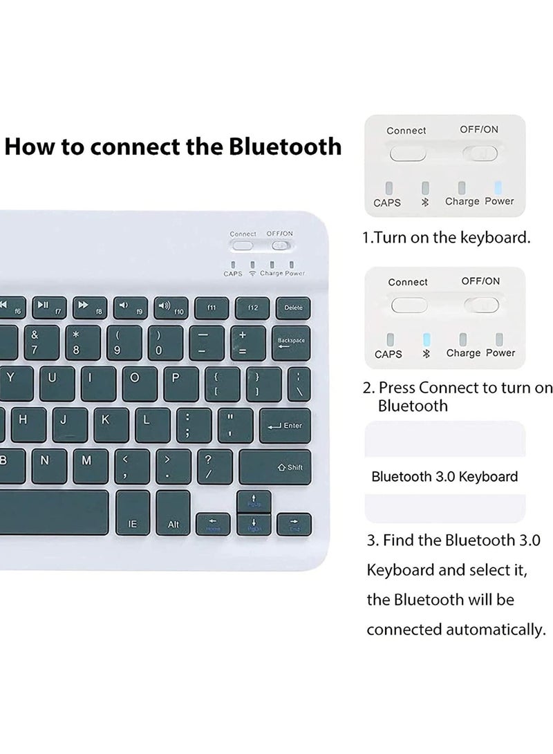 روك بو 10.9 بوصة لوحة المفاتيح مع لوحة المفاتيح اللاسلكية المغناطيسي للانفصال عن الجيل العاشر من آي باد 2022 a2696 a2757 a2777 - Image 4