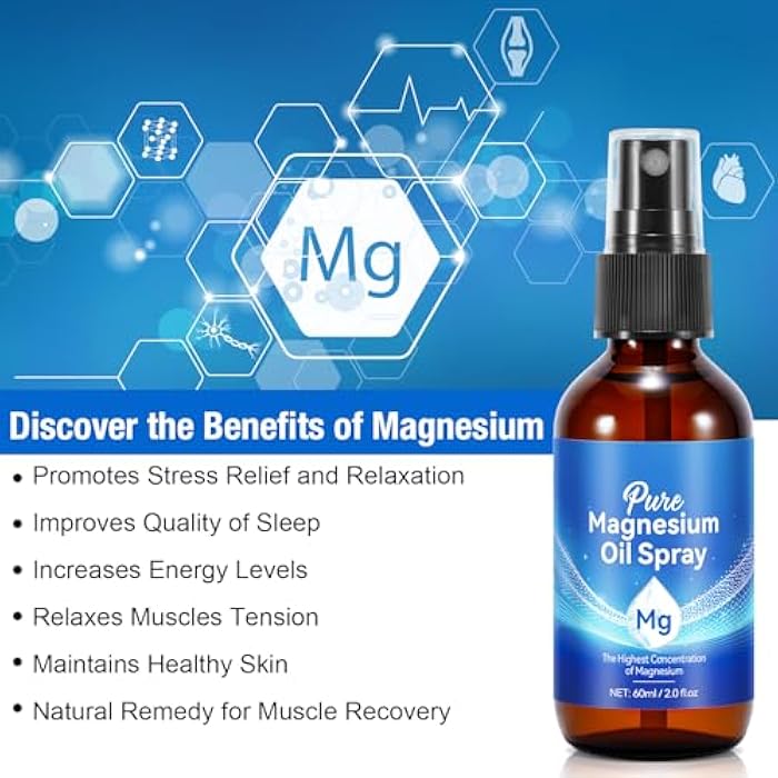 O.SECERT Pure Magnesium Oil Spray - Topical Organic Natural Magnesium Oil Spray for Feet, Body, Skin, Easy to Absorb and Use (1PC, 2.02FL.OZ) - Image 2