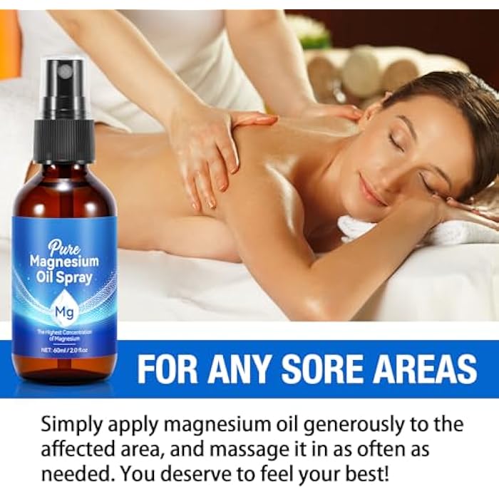 O.SECERT Pure Magnesium Oil Spray - Topical Organic Natural Magnesium Oil Spray for Feet, Body, Skin, Easy to Absorb and Use (1PC, 2.02FL.OZ) - Image 4