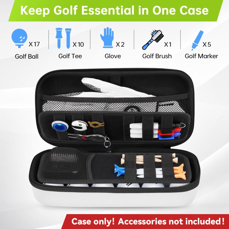 YOREPEK Golf Glove Holder with Removable Glove Shaper, Golf Valentines Gift, Protective Hard Shell Golf Accessories Case Bag with 2 Dividers Fits Balls, Tees, Markers, Cool Gifts for Golfers - Image 2