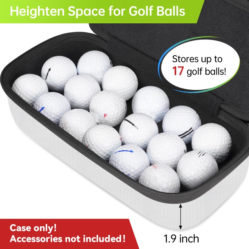 YOREPEK Golf Glove Holder with Removable Glove Shaper, Golf Valentines Gift, Protective Hard Shell Golf Accessories Case Bag with 2 Dividers Fits Balls, Tees, Markers, Cool Gifts for Golfers - Image 3