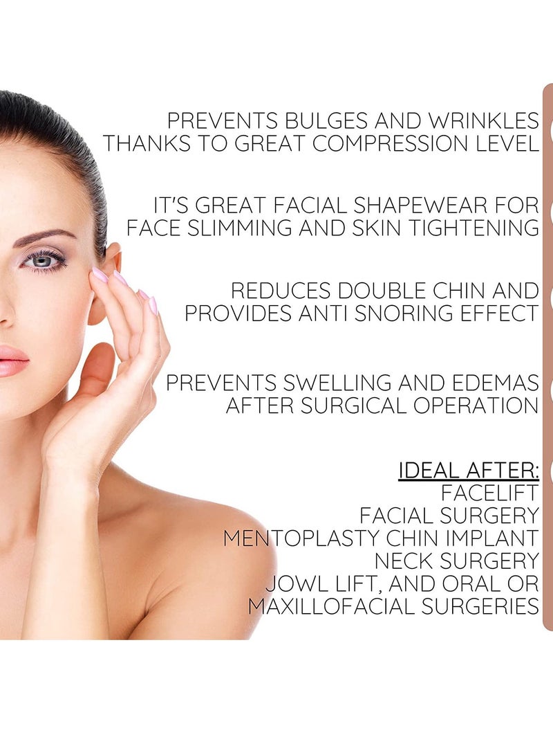 Bukela Neck and Chin Compression Garment Wrap, Post Surgical Chin Strap Bandage for Women, Face Slimmer, Jowl Tightening, Chin Lifting(Black) - Image 2