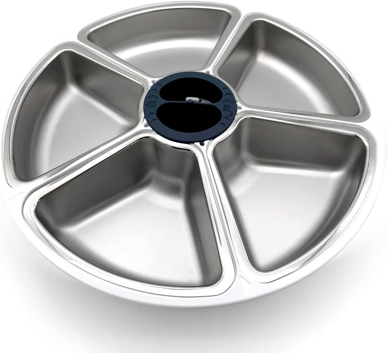 Cat Mate Stainless Steel Inserts x 5 for Five-meal Automatic Pet Feeder (Bowls Only) - Image 1
