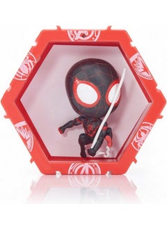 WOW! PODS Spiderman Collection - Miles Morales | Superhero Light-Up Bobble-Head Figure | Official Marvel Collectable Toys & Gifts, 4 Inches  - Image 1