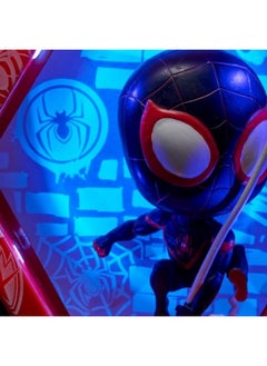 WOW! PODS Spiderman Collection - Miles Morales | Superhero Light-Up Bobble-Head Figure | Official Marvel Collectable Toys & Gifts, 4 Inches  - Image 5