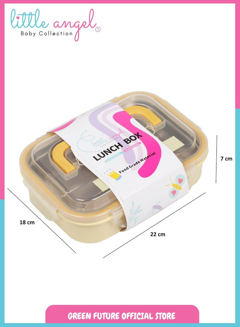 Little Angel Kids Bento Lunch Box 900ml - Leak-Proof, Eco-Friendly, Stainless Steel, Cute Bear Design, Ideal for School & Travel - Image 4