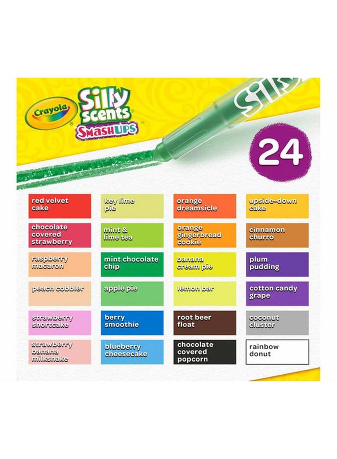 Crayola 24-Piece Silly Scents Smashups Mini Scented Twistable Crayon Set Multicolor CRA523470A000 - Image 2