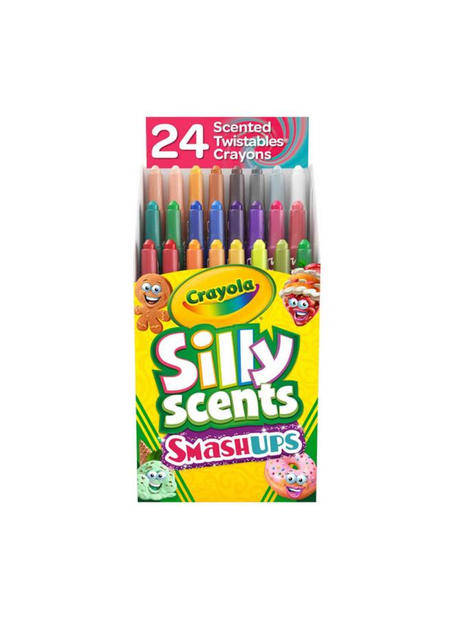 Crayola 24-Piece Silly Scents Smashups Mini Scented Twistable Crayon Set Multicolor CRA523470A000 - Image 1