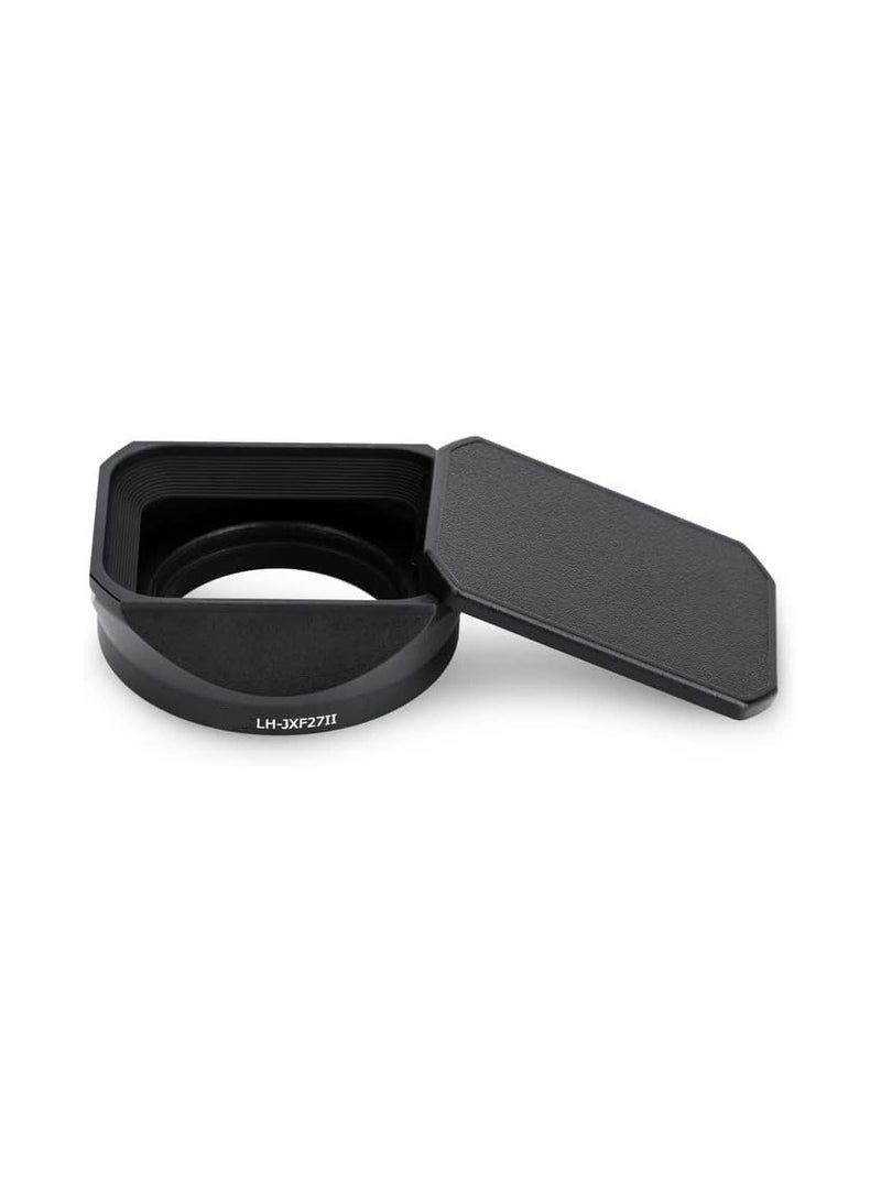 Metal Lens Hood for Fujifilm XF 27mm F2.8 R WR - Replaces Original LH-XF27, Reduces Lens Flare, Prevents Reflection, Protects Lens (Includes Hood Cap)  - Image 1
