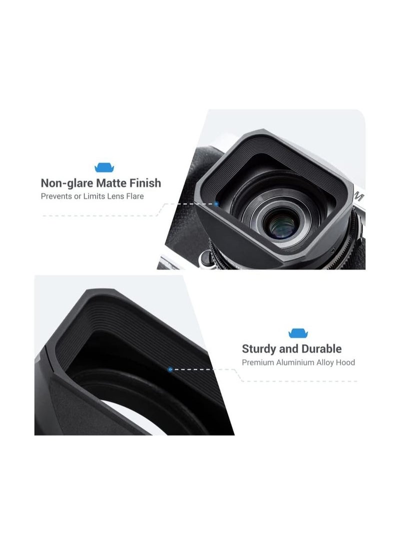 Metal Lens Hood for Fujifilm XF 27mm F2.8 R WR - Replaces Original LH-XF27, Reduces Lens Flare, Prevents Reflection, Protects Lens (Includes Hood Cap)  - Image 4