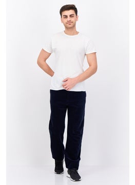 GANT Men Regular Fit Solid Corduroy Pants, Navy Blue  - Image 4