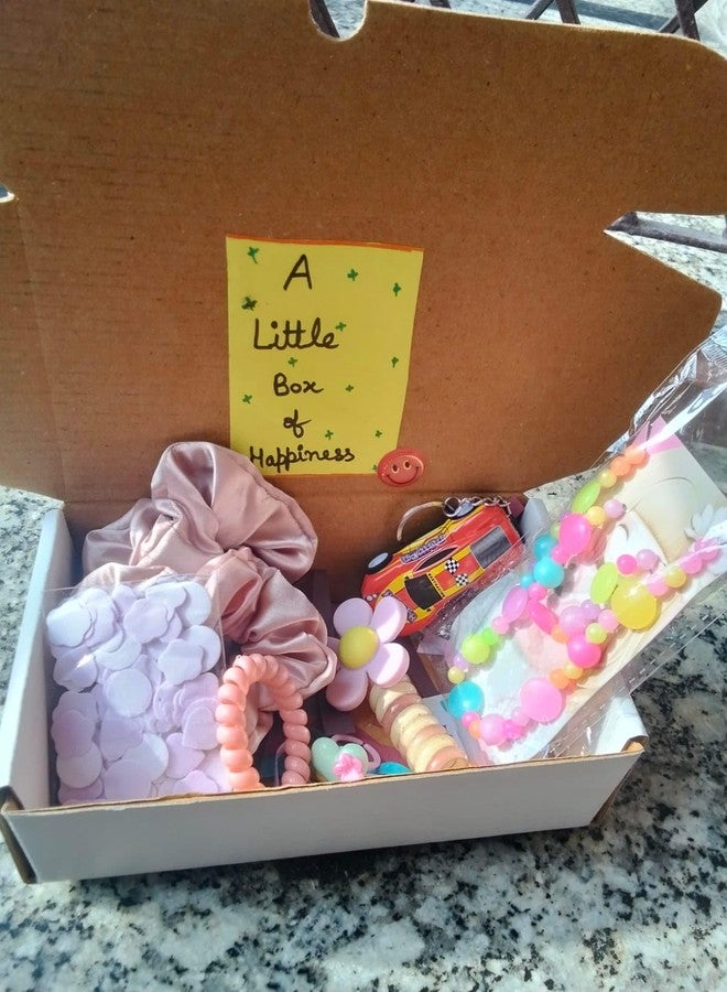 Gift Hamper Box for Girls Age 3-12 Years | Jewellery & Hair Accessories Combo Set with Toy Car Keychain | Birthday Return Gift for Kids Girls - Image 2