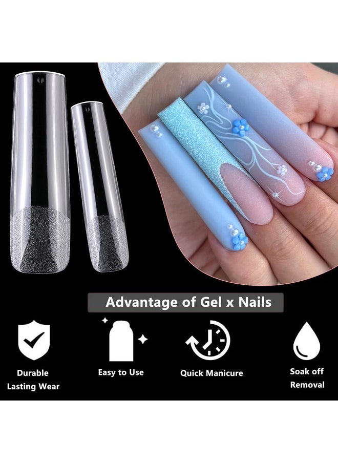 240Pc Xl Square Gel X Nail Tips Clear Fake Nails Extra Long Square Nail Tips Full Cover Artificial Fingernails Xl Soft Gel False Nail Tips For Acrylic Nail Extension Press On Nail Making - pzsku/ZDDC6333FE98733A7502AZ/45/_/1730894738/c7a83a0c-54a7-469b-8588-b2d841b68fa7