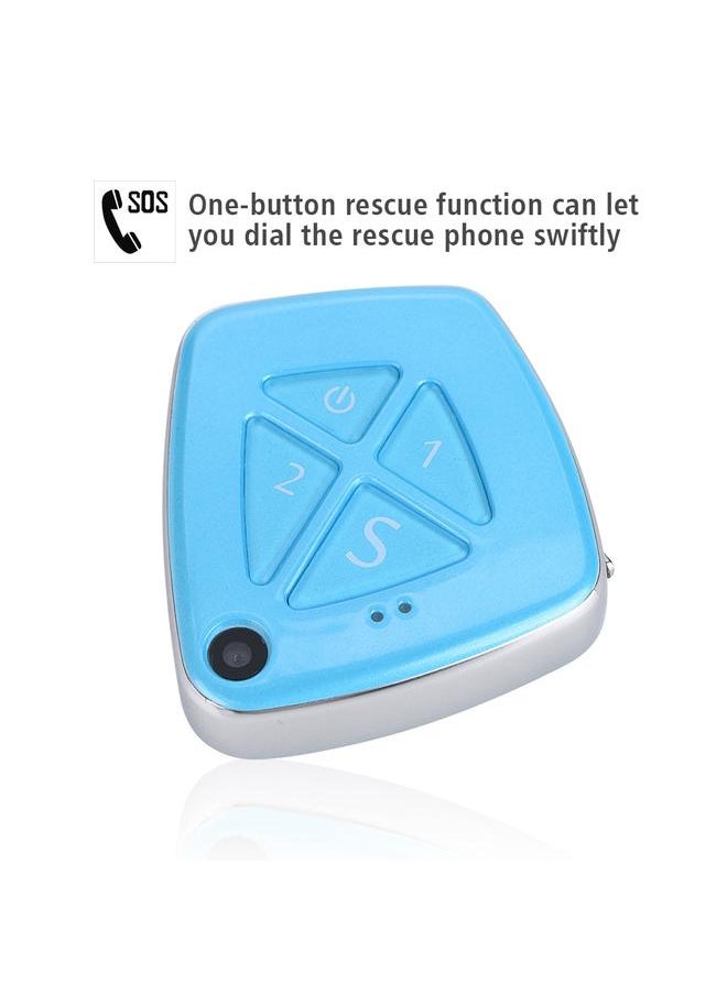 Thoraya - Dual communication Smart GPS Locator Remote Control One Key SOS Call Global Location Blue - Image 1