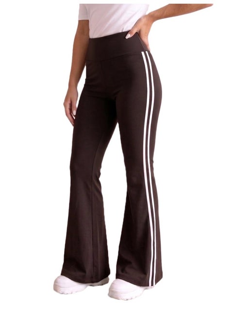 Sport Leggings Pants – Flared Leg – Side Stripe