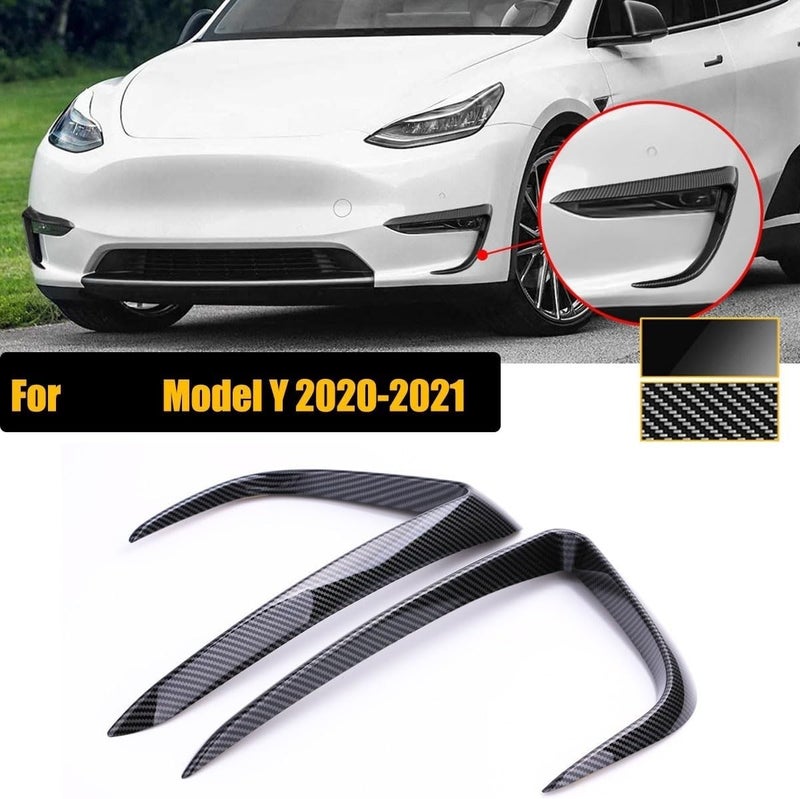 QASULER Fog Light Trim for Tesla Model Y - Image 2