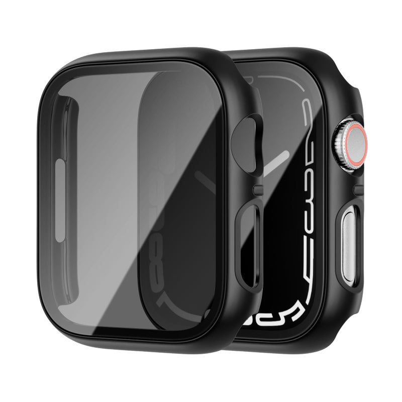 Cuteey 2 Pack for Apple Watch SE 2025 SE Series 6 5 4 SE Screen Protector Case 40mm UntiSPy Glass Protector Hard PC Cover Bumper for iWatch Se 6 5 4 40mm Accessories BlackBlack - Image 3