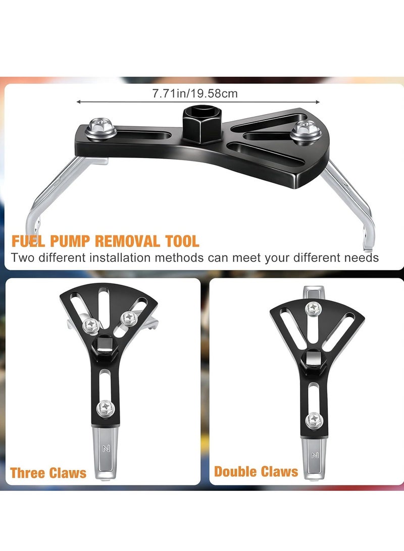 Generic Universal Fuel Pump Removal Tools, Adjustable Fuel Pump Lock Ring, Adjustable Lock Ring Spanner Fuel Pump Module Spanner Wrench, Fuel Tank Lid Cover Remove Spanner, 3 Pcs  - Image 4