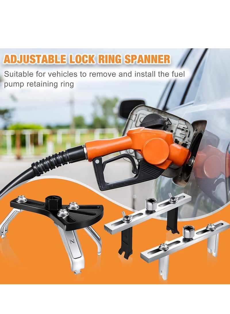Generic Universal Fuel Pump Removal Tools, Adjustable Fuel Pump Lock Ring, Adjustable Lock Ring Spanner Fuel Pump Module Spanner Wrench, Fuel Tank Lid Cover Remove Spanner, 3 Pcs  - Image 5