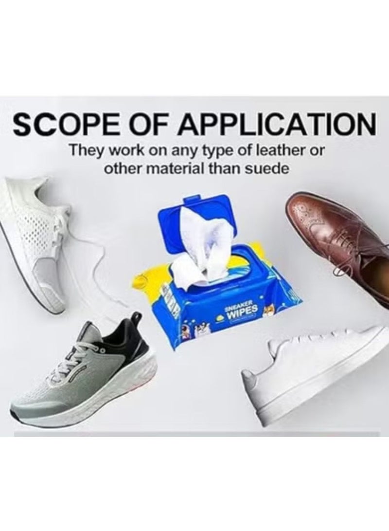 MXM Sneaker Shoe Cleaning Wipes, 2-Packs (60pcs), Professional Travel Disposable Shoe Wipes, Biodegradable Disposable White Safe for Leather, Canvas, Suede, Sports, Running Shoes (2 Pack) - Image 3