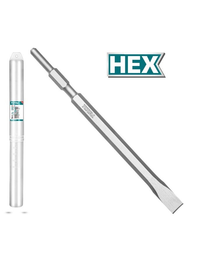 TOTAL TOTAL Hex Chisel 17x280x22mm – Industrial Demolition Flat Chisel for TH213006 Demolition Breaker  - Image 2