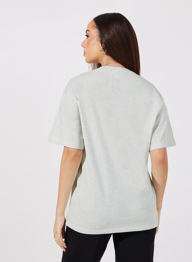 ستايلي تيشيرت فضفاض مطبع بطبعة ميكي ماوس - Image 4