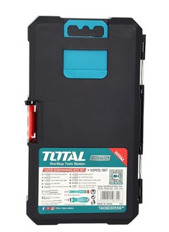 توتال TOTAL مجموعة لقم مفك البراغي مكونة من 55 قطعة مع لقم دقيقة ومقبض سقاطة ومحولات مقبس للسيارات والاستخدام الشخصي والاستخدام الاحترافي | 6.35 ملم و4 ملم  - Image 4
