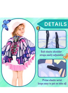 Excefore 4 Pack Butterfly Costume, Kids Fairy Butterfly Wings, Toddler Dress Up Wings, Suitable for Birthday Party Favors Gifts  - Image 5