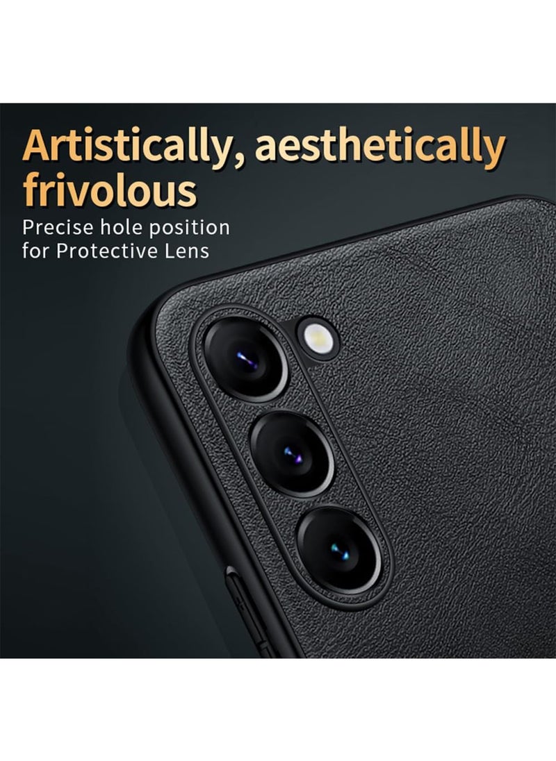 Aookay - Case for Samsung Galaxy S25 Ultra Case, Luxury Business Retro Premium PU Leather Phone Case, Shockproof Bumper Full Body Protective Cover Phone Cases for Samsung Galaxy S25 Ultra 5G (Brown) - Image 1