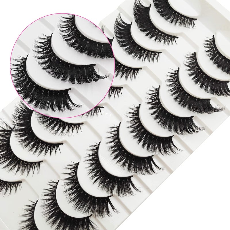 TIKILEY Dramatic 25 MM Mink Lashes Fluffy Big Wispies 25MM Long Eyelashes Volume Thick 3D Mink Eye Lashes Pack - Image 3