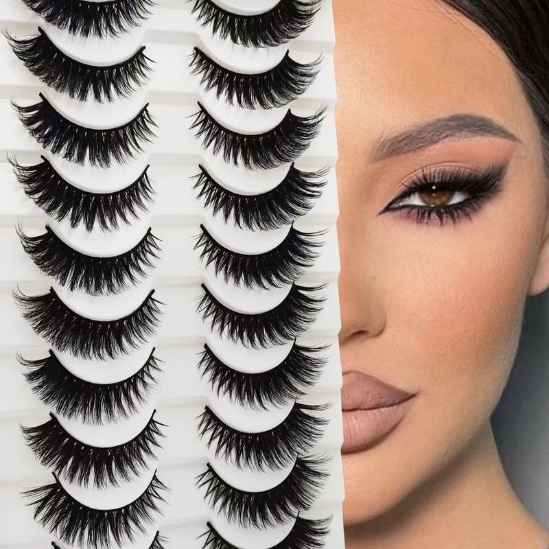 TIKILEY Dramatic 25 MM Mink Lashes Fluffy Big Wispies 25MM Long Eyelashes Volume Thick 3D Mink Eye Lashes Pack - Image 1