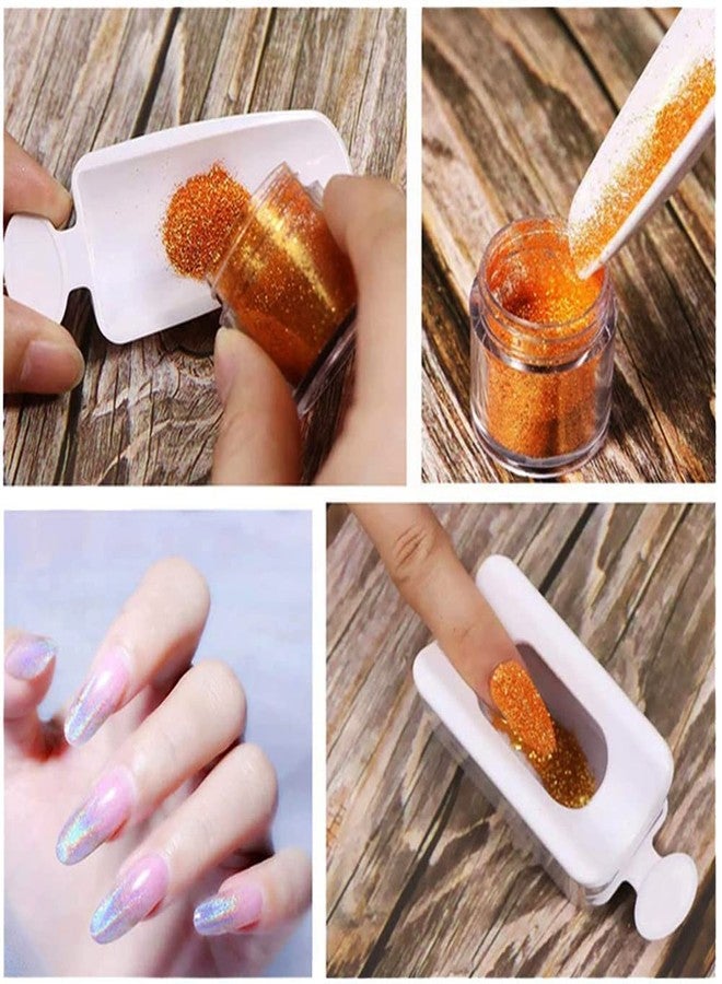 AISHU Nail Glitter Powder Recycling Storage Box Nail Art Dipping Powder Collection Tray Plastic Case Manicure Equipment Tools - Image 4