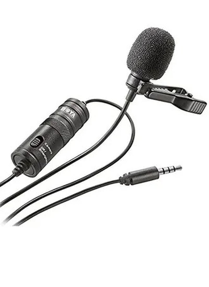 BOYA - Omnidirectional Lavalier Condenser Recording Microphone BY-M1 Black - Image 1