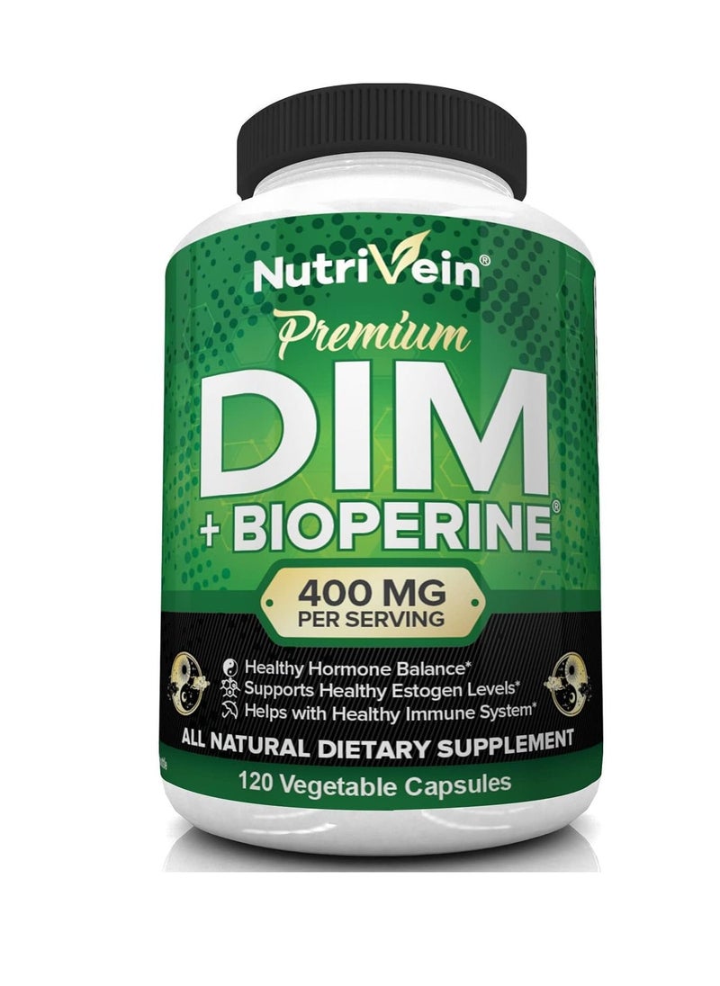 Nutrivein - DIM Supplement 400mg, 120 Capsules - Image 1