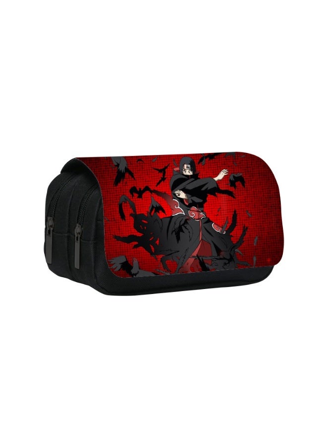 Naruto double-layer flip pencil case, student stationery bag, multifunctional children's pencil case, school supplies - Image 1