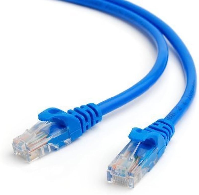 Technotech Cat6 Ethernet Lan Patch Cable 1 Meter | High Speed 10 Gbps | Bandwidth 550Mhz | Gold-Plated RJ45 - Blue - Image 2